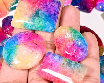 SOLAR Quartz, Rainbow Agate, Rainbow Solar Quartz, Solar Quartz Cabochon, rainbow quartz gemstone wholesale lot by weight for Jewelry supply