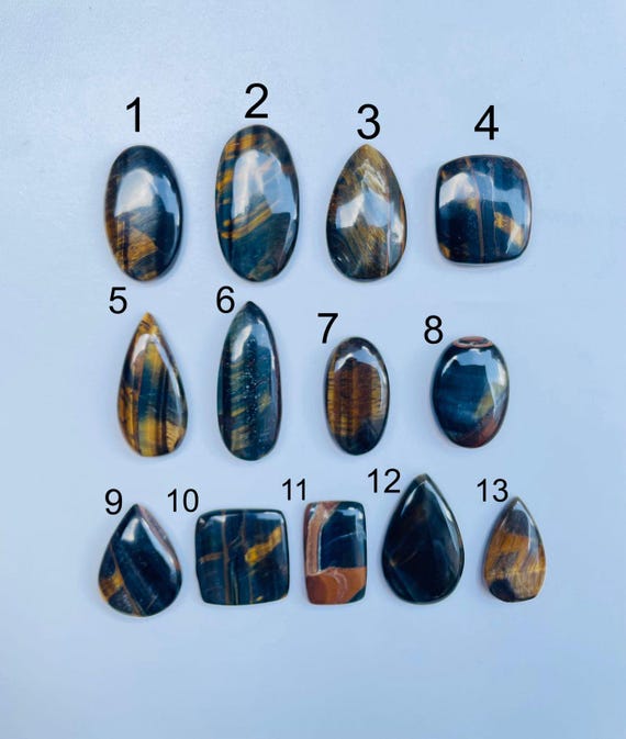 Blue Tiger Eye Gemstone, 100% Natural Top Grade Quality Blue Tiger Eye Cabochon Loose Gemstone For Making Jewelry