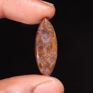 Unique Top Quality Natural Moss Agate Marquise Shape Cabochon Loose Gemstone For Making Jewelry 13.35 Ct 31X11X5 MM ZN-41