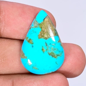 Kingman Turquoise Cabochon Loose Gemstone Kingman Turquoise Gemstone Crystal Jewelry Making Gemstone Both Side High Polished Stone