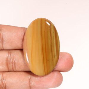 Natural Polish Flint Oval Shape Cabochon Loose Gemstone For Making Jewelry 58.70 Ct 46X29X5 MM ZN-569