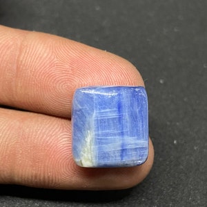 Piedra preciosa de cianita natural, cabujón de cianita, piedra suelta de cianita, cristal curativo de cianita para anillos, colgantes y joyería (19,70 ct)