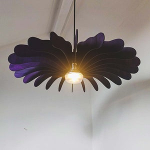 Large designer wooden pendant light &quot;Rio Grande&quot; Oiled and Stained - Valentine&#39;s Day and birthday gift idea - lighting