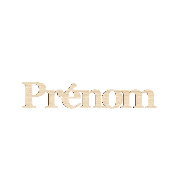 Prénom en bois - Lettrage personnalisé - Décoration murale pour chambre enfant, fête, anniversaire, baby-shower, - Enseigne - Typographie 7