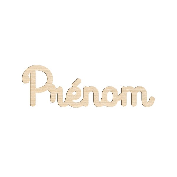 Prénom en bois - Lettrage personnalisé - Décoration murale pour chambre enfant, fête, anniversaire, baby-shower, - Enseigne - Typographie 4