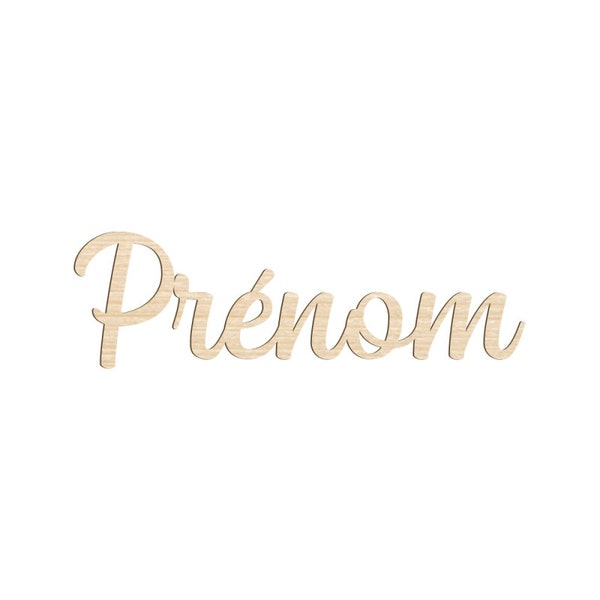 Prénom en bois - Lettrage personnalisé - Décoration murale pour chambre enfant, fête, anniversaire, baby-shower, - Enseigne - Typographie 1