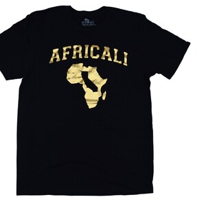 Afrikali Peace T-Shirt Schwarz & Goldfolie Design