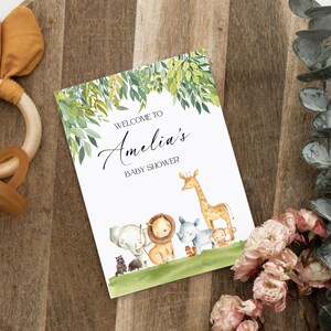 Personalised Baby Shower Invitation - Zoo themed