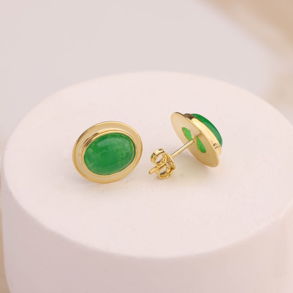 Jade Earrings Studs Etsy