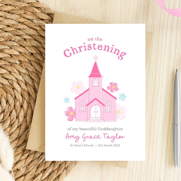 Christening Cards Granddaughter Etsy UK