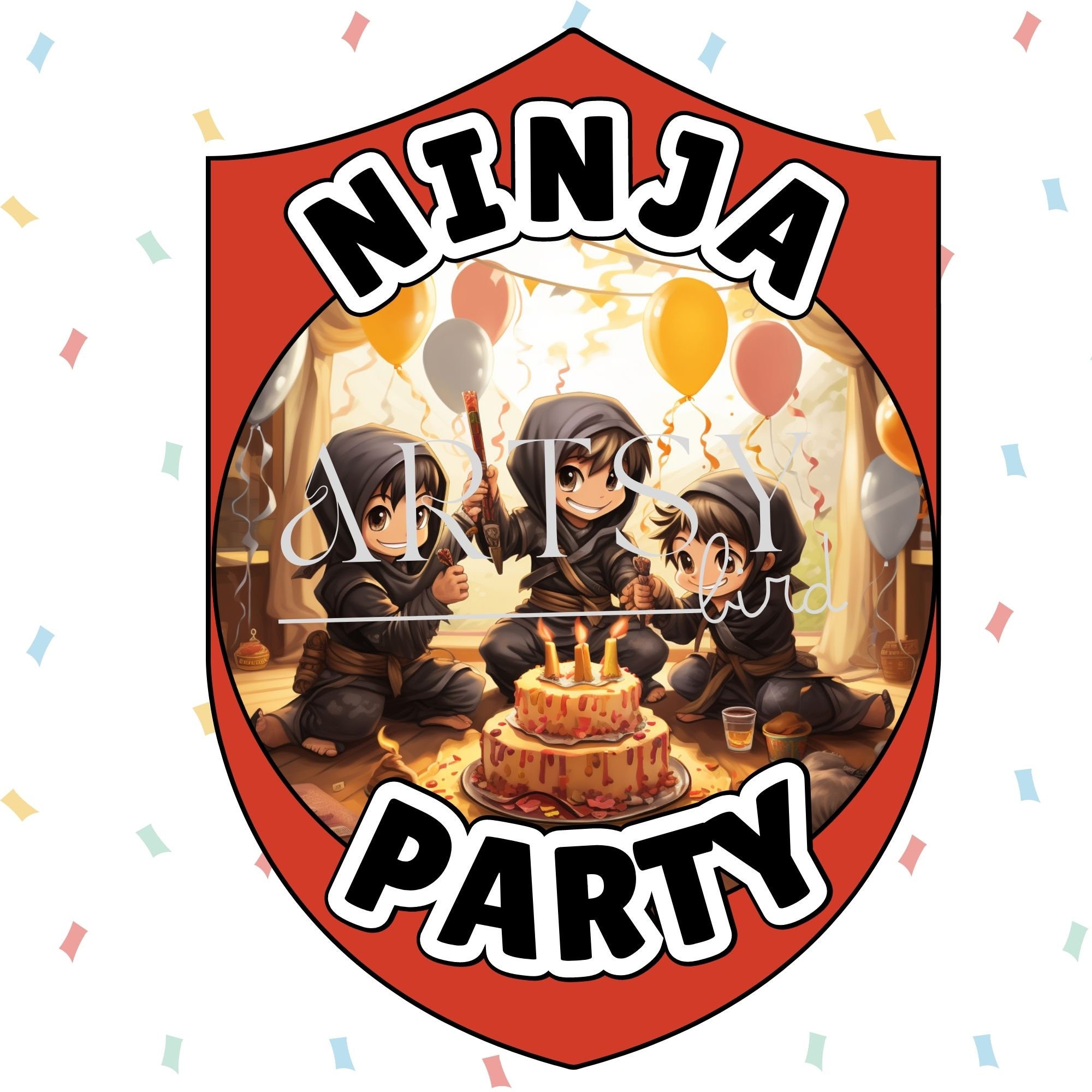 Ninja Party Door Sign | Children's Birthday Decoration | for Printing ...