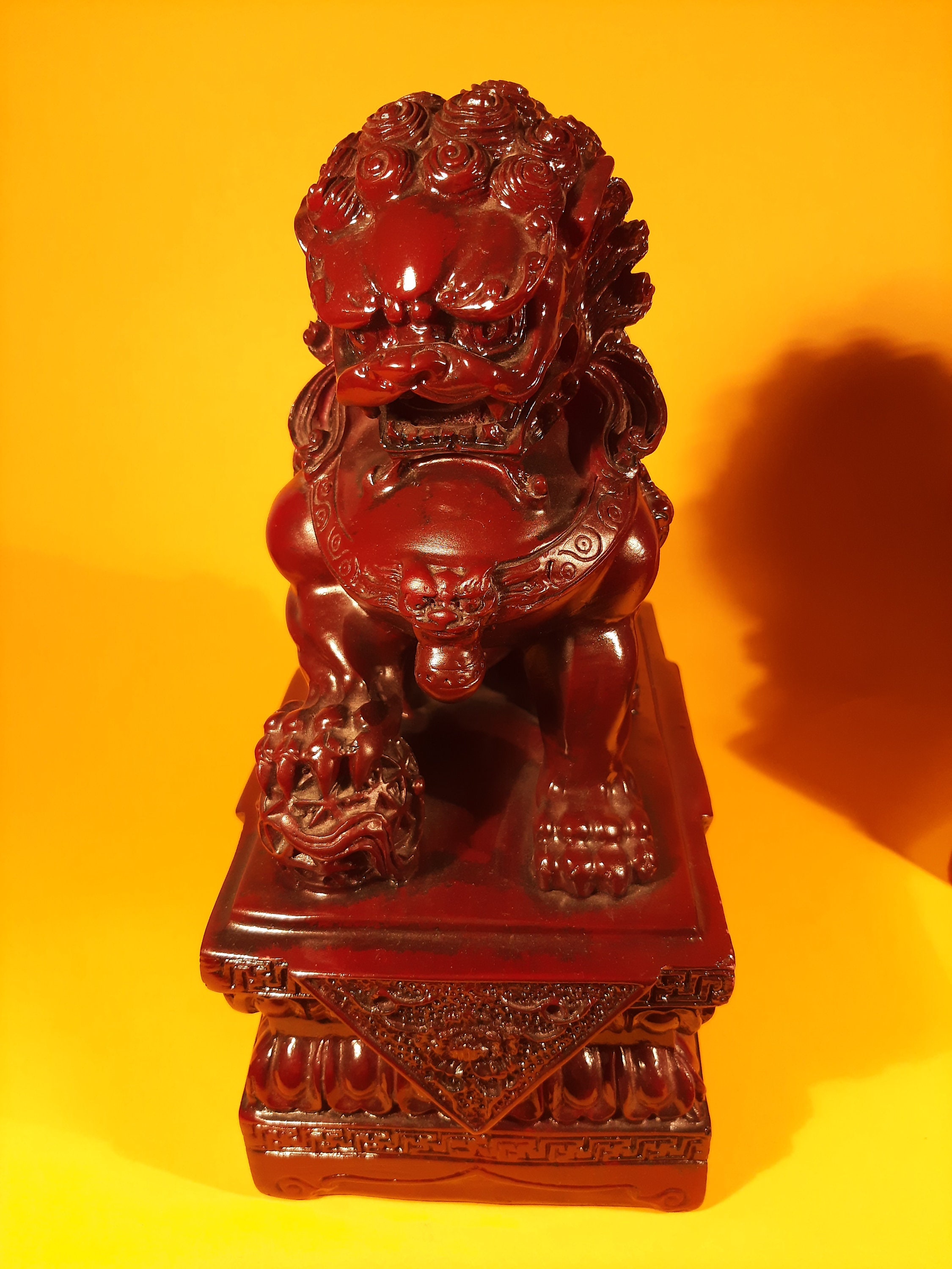 Handmade 9'' Foo Dog Statues Set of 2 Etsy