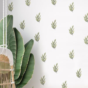 WANDAUFKLEBER - 28pk Olivenblatt Wandaufkleber - Kinderzimmer Wandaufkleber - Schlafzimmer Aquarell Wandaufkleber - Grünpflanze Wandaufkleber von Dizzy Duck