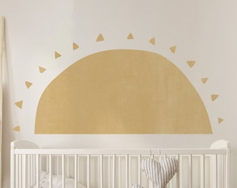 Boho Sonne WANDSTICKER - Senfgelbes Kinderzimmer Dekor - Sonne Aufkleber - Boho Wandtattoo für Kinder - Sonnenschein Wandaufkleber von Dizzy Dyuck