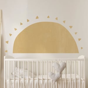 Boho Wandaufkleber - Senf Kinderzimmer Dekor - Kinderzimmer Wandaufkleber - Boho Kopfteil Wandaufkleber für Kinder - Sunshine Wandaufkleber von Dizzy Dyuck