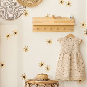 WALL DECAL SET - Yellow Flowers Wall Stickers - Floral Nursery Décor - Girls Room Wall Decals by Dizzy Duck