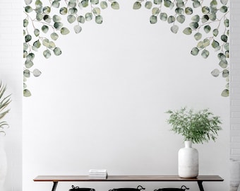 2x Eucalyptus Leaves Wall Decal Corners - Easy Peasy Peel and Stick Botanical Green Leaf Nursery Wall Stickers by Dizzy Duck