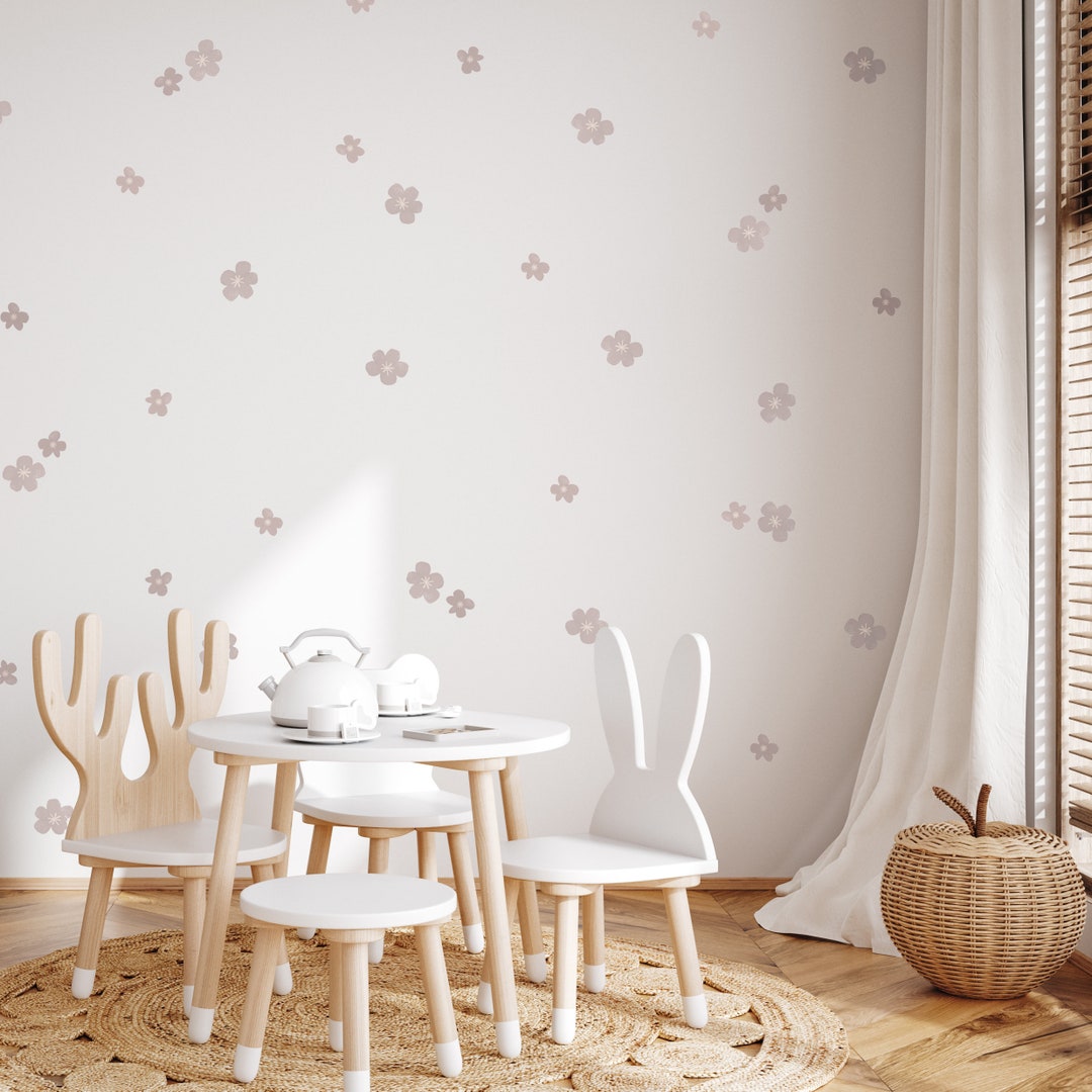 WALL DECALS - Pink Flower Wall Stickers for Nursery Girls Room Décor ...