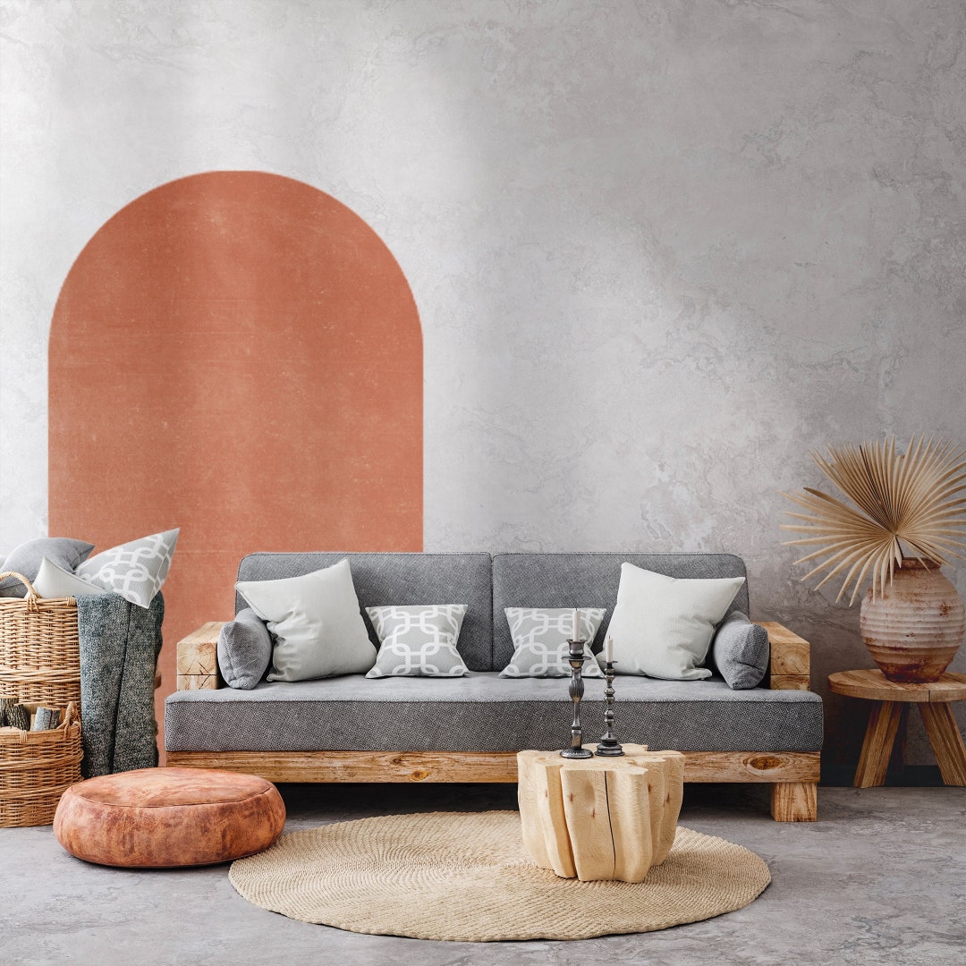 Boho Arch WALL DECAL - Color Block Wall Decal - Mid Century Modern Wall ...