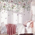 Summer Flower Wall Decal Top Border - Pink Purple Floral Wall Stickers by Dizzy Duck Designs - Classy Nursery or Girls Bedroom Decor