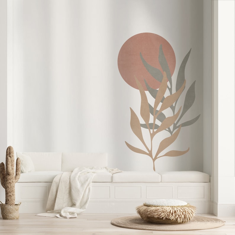 Mid Century Modern WALL DECAL - Boho Wall Stickers - Abstract Living ...