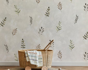 WALL DECALS - Leaf Wall Stickers Set for Nursery Wall Décor - Botanical Leaves Wall Stickers for Girls Room by Dizzy Duck