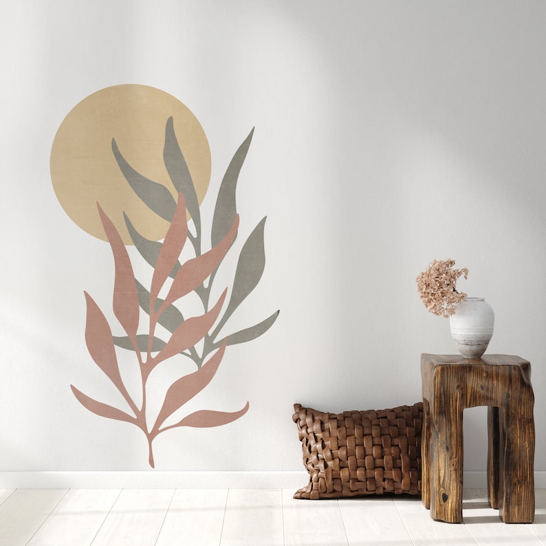Mid Century Modern WALL DECAL - Boho Wall Stickers - Abstract Living ...
