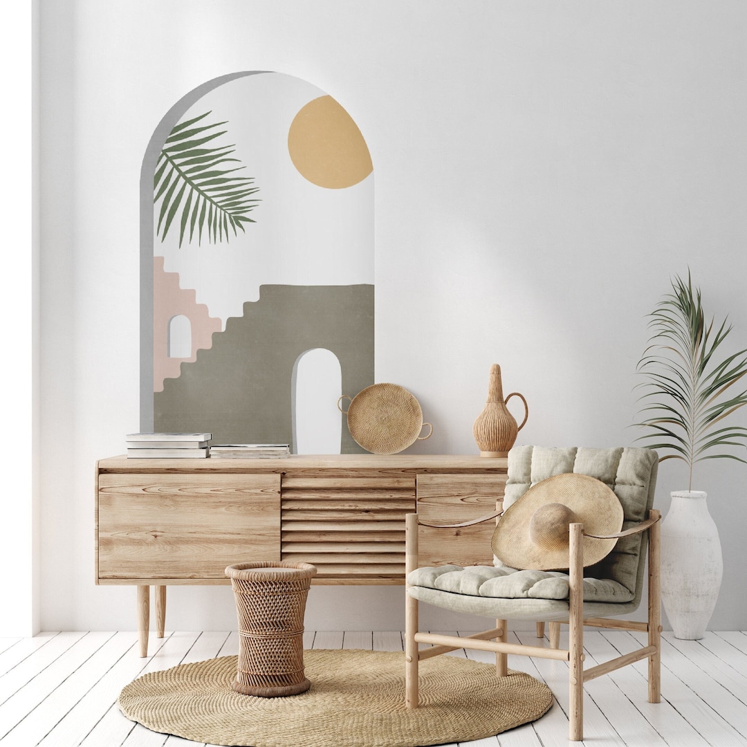 Boho Arch WALL DECAL - Peel and Stick Mid Century Modern Abstract ...