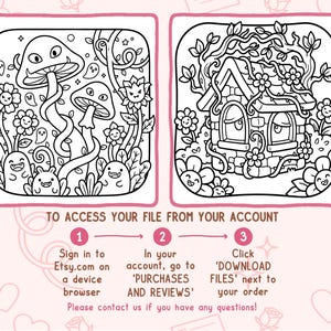 Bold & Easy Coloring Book – Cute Spooky Garden Pages | Creepy Spring Plants for Kids and Adults | Printable PDF image 8
