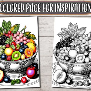 Peut inclure: Un bol en argent d&eacute;bordant d'un assortiment color&eacute; de fruits, notamment des raisins, des myrtilles, des framboises, des p&ecirc;ches, des kiwis et des pommes. Le bol est pos&eacute; sur une assiette blanche avec une feuille verte et une pomme rouge.