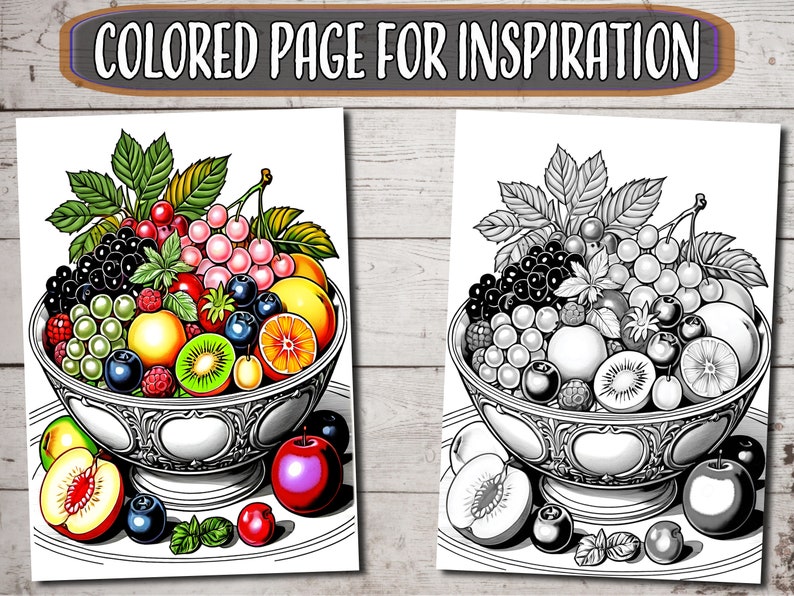 Peut inclure: Un bol en argent d&eacute;bordant d'un assortiment color&eacute; de fruits, notamment des raisins, des myrtilles, des framboises, des p&ecirc;ches, des kiwis et des pommes. Le bol est pos&eacute; sur une assiette blanche avec une feuille verte et une pomme rouge.