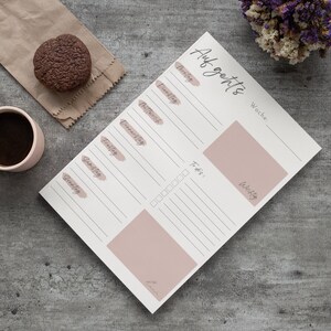 Printable Weekly Planner | Calendar | Organizer | To do list | Notebook | Daily Planner | PDF file for download