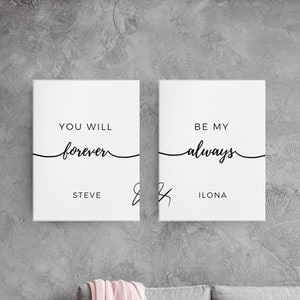 Poster Forever and Always | Poster für Paare | Personalisierbar | Geschenk als DIGITALE DATEI