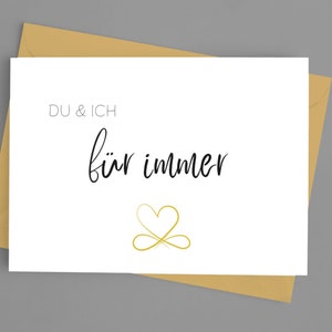 Digitale Postkarte "Du & Ich" | Valentinstagskarte | Liebesgruß | Grußkarte | Geschenkkarte | Kunstdruck
