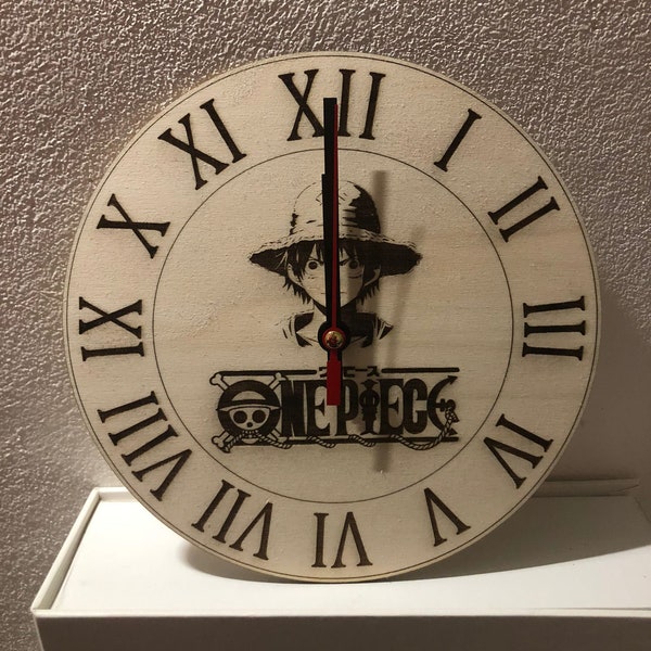 One Piece Clock Digital File - Unique Laser Cut Graphics - AI, DXF, SVG Formats