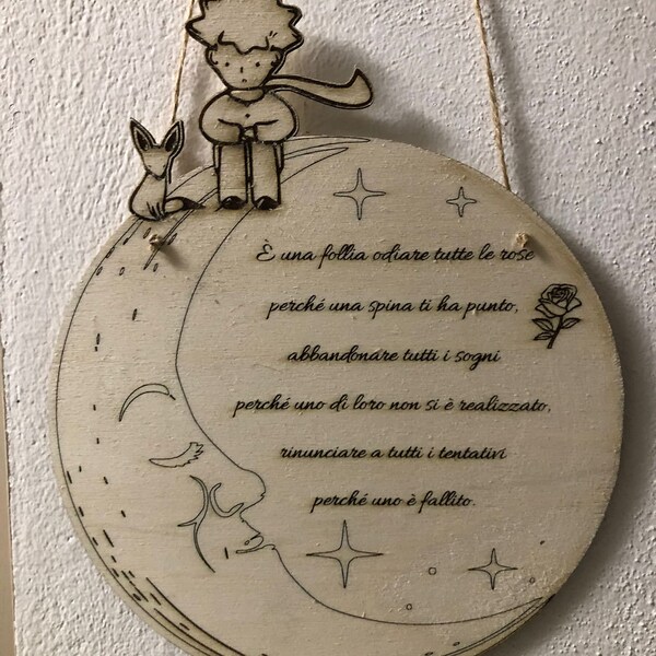 The Little Prince Digital Decoration (Italian and English) - Laser Cut File  - Wall decor