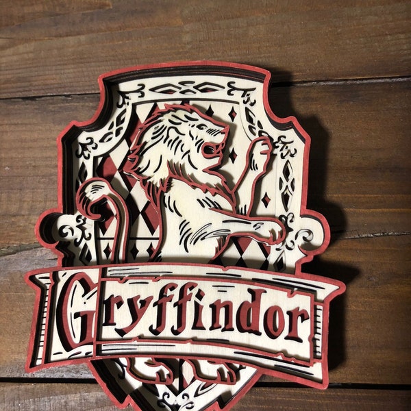 Gryffindor Crest Digital File: Perfect for Cricut/Laser Cut Crafts - Instant Download!