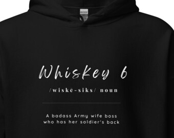 Trendy Army Wife Unisex Premium Sweatshirt, Whiskey 6, Army Wife Boss, Deployment, Army Wedding/shower Gift, Funny Military Wife Sweatshirt