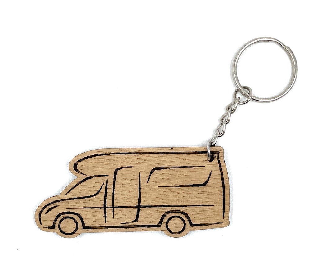 E&blasermanufaktur Motorhome Oak Wood Noble Handmade Keychain Etsy