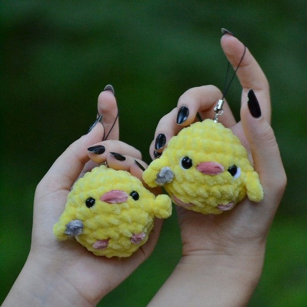 Crochet Duck Plush With Knife Etsy