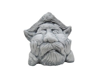 Steinfigur Zwerg Gnom Wichtel Troll Steinguss Gartenfigur Handmade Gartendeko