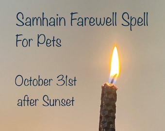 Samhain (Halloween) Farewell Spell for Grief and Loss for Pets and Animal Companions.