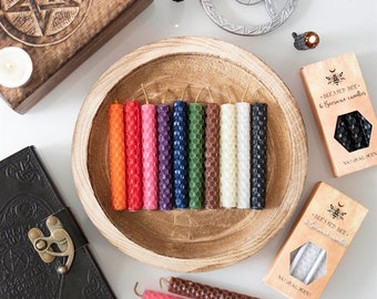 Beeswax Spell Candles – Ritual Magic, Various Colors