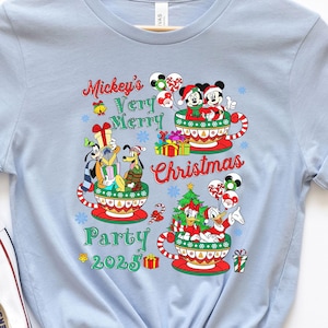 2025 Mickey&#39;s Very Merry Christmas Party Shirt, Disney Christmas Family Shirt, Magic Kingdom Christmas Gift