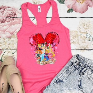 Disney Girls Trip Princess Tank Top Collection, Epcot Princess Wine Squad Party T-shirt, Bachelorette Party Disney Princess Shirt