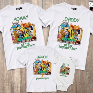 Chemise anniversaire Zootopie personnalisée, chemise anniversaire Zootopie, tshirt numéro Zootopie, chemise anniversaire Zootopie Disney, chemise Judy Hopps, chemise pour tout-petit
