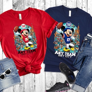 Mickey Mouse-Inspired Football Shirts, Disney Fan Football T-Shirt, Disneyland & Disney World Trip Family Gift