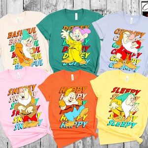 The Magical Seven Dwarfs Disney Shirt for Families, Celebrate Disneyland with the Enchanting Seven Dwarfs Inspired Travel Tee