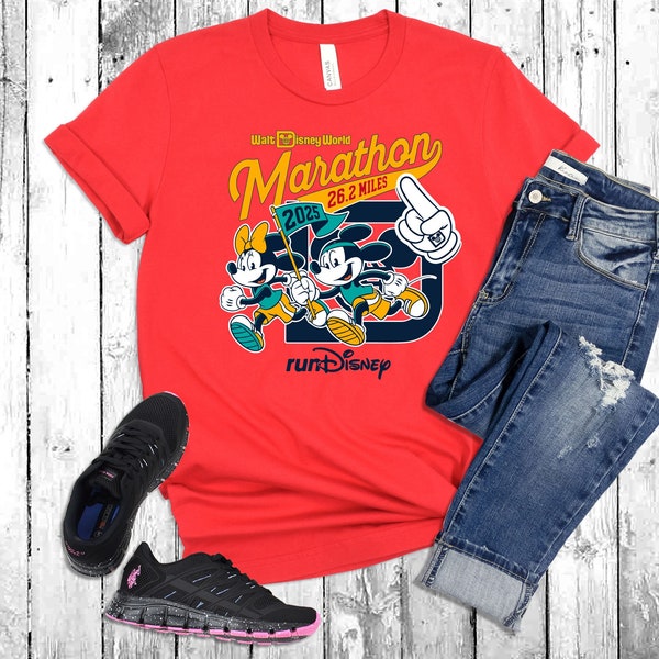 2025 runDisney Marathon Weekend Family T-shirts, Disney World Marathon Mickey and Minnie Shirt