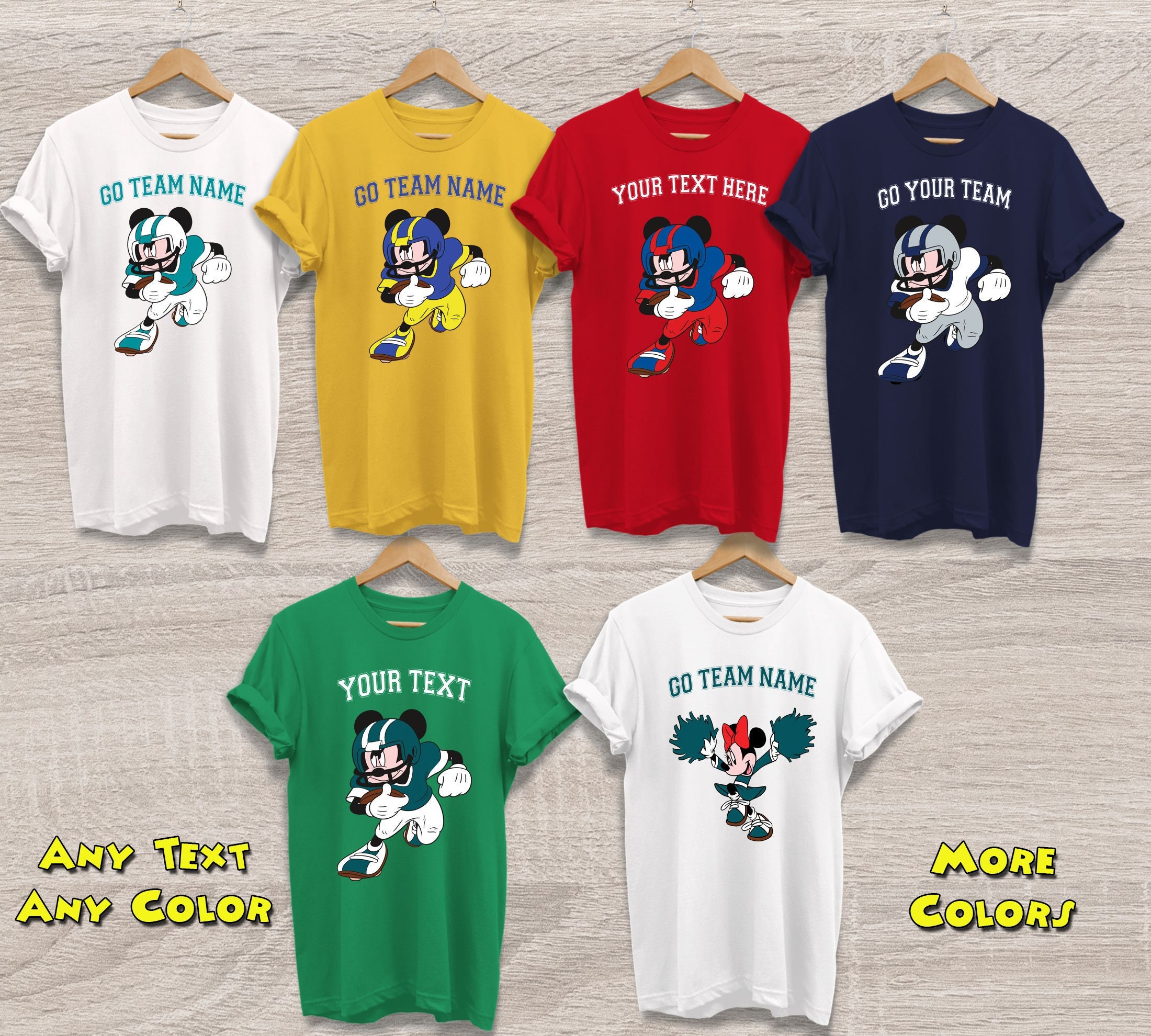 Football Mickey Shirt, Disney Football Shirts, Disney Sport Shirts
